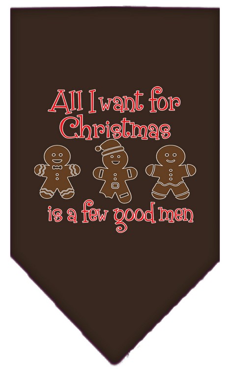 All I want is a Few Good Men Screen Print Bandana Cocoa Large